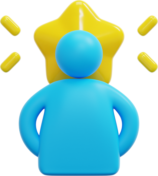 confidence 3d render icon illustration