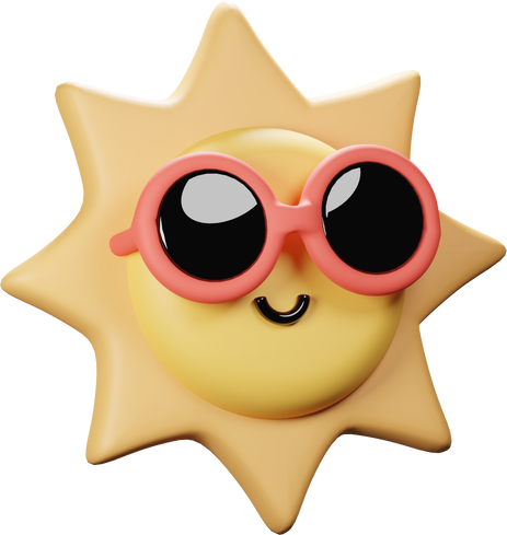 3D Cute Sun