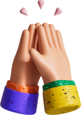 3D High-fiving Hands